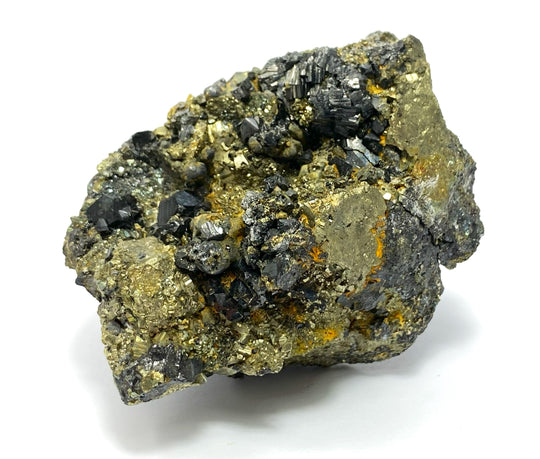 Bournonit, Pyrit, Calcopyrit, Baia Sprie, Baia Mare, Rumänien