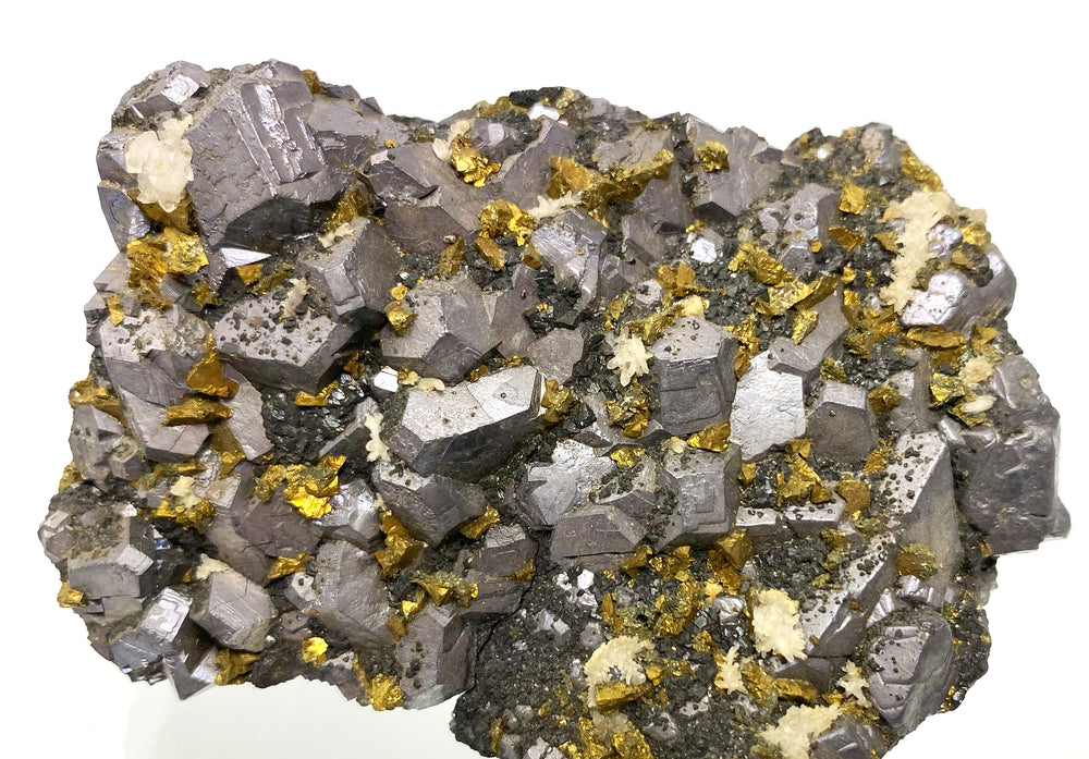 Galenit, Chalcopyrit, Calcit, Sovetskii Mine, Dal’negorsk, Russland