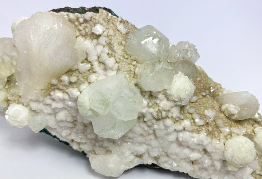 Gyrolith, Stilbit, Apophyllit, Poona, Maharashtra, Indien