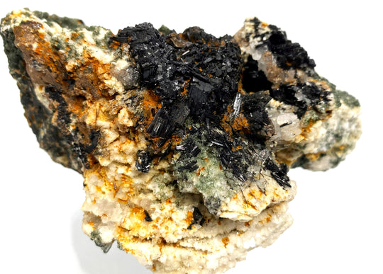 Schörl, Rutile (Sagenite), Gamsmutter, Habachtal, Salzburg, Austria