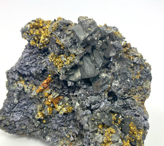 Tetrahedrite, Galena, Calcopyrite, Pyrite, Herja, Maramures, Romania