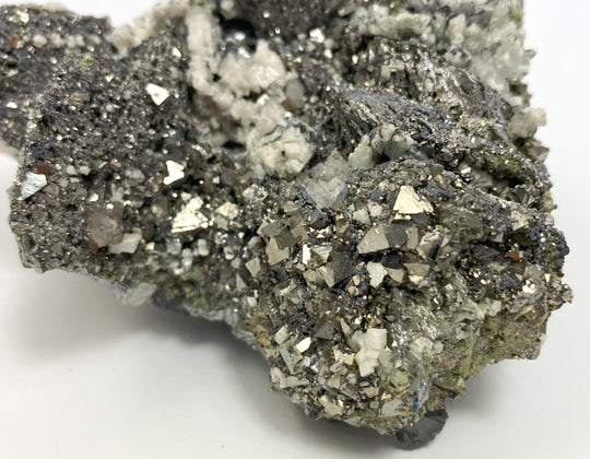 Arsenopyrit, Löllingit, Calcit, Wolframit, Huanggang, Innere Mongolei, China