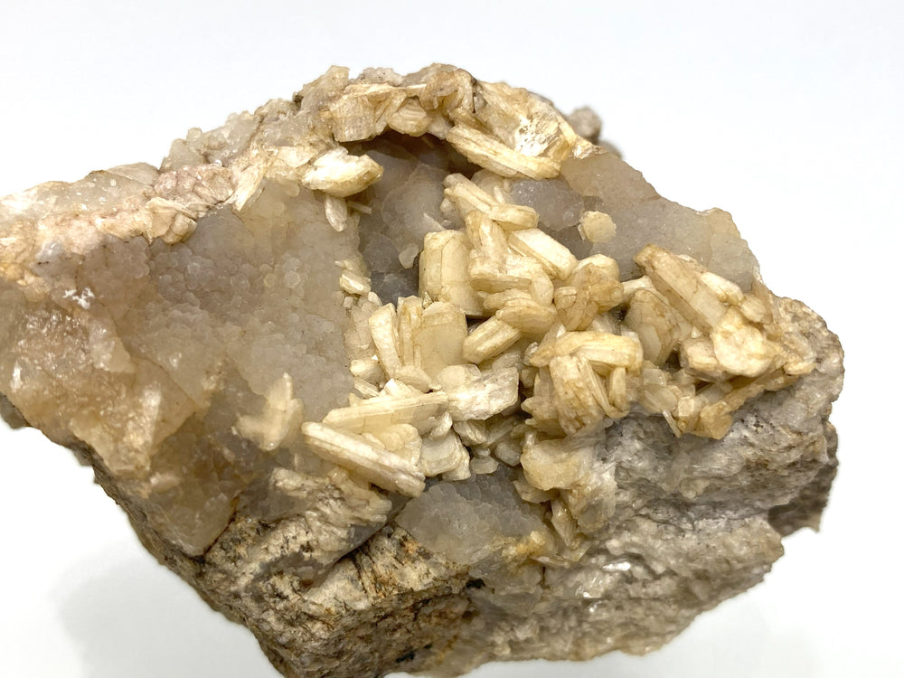 Desmin on Prehnite, Böckstein, Gastein, Salzburg, Austria