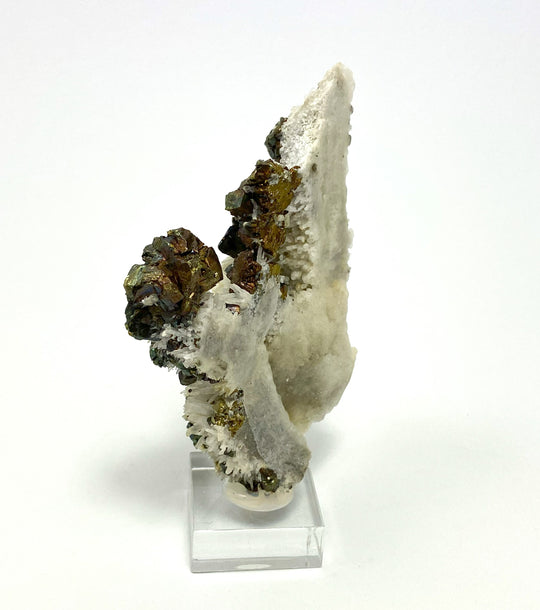 Chalcopyrite on rock crystal, Rotgülden, Lungau, Salzburg, Austria
