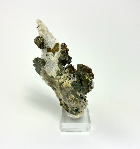 Chalcopyrite on rock crystal, Rotgülden, Lungau, Salzburg, Austria
