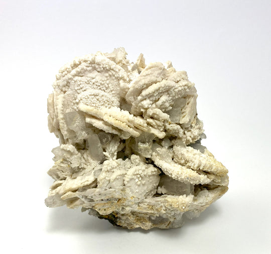 Calcite-dolomite pseudomorph, rock crystal, Cavnic, Maramures, Romania
