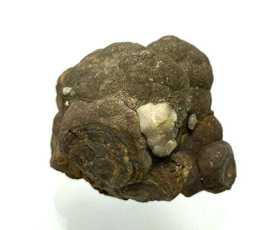 Calcite on shell blende (sphalerite), Bleiberg, Carinthia, Austria