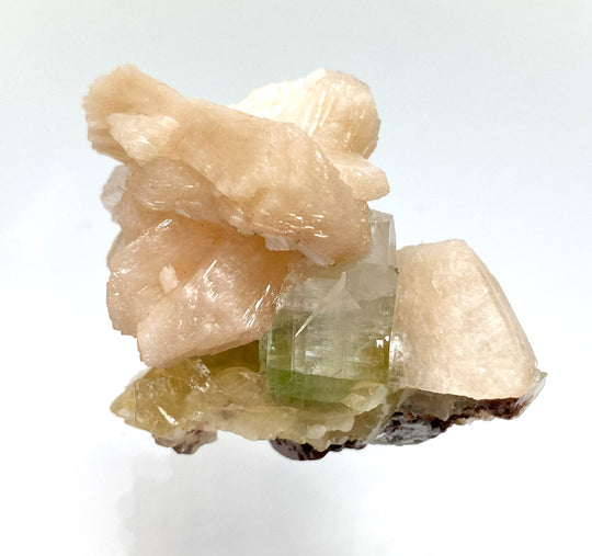 Fluorapophyllit, Stilbit, Rahuri, Maharashtra, Indien