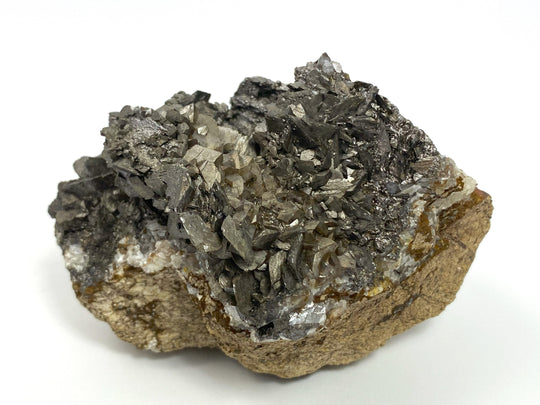 Calcit, Pyrolusit, Steeden, Hessen, Deutschland