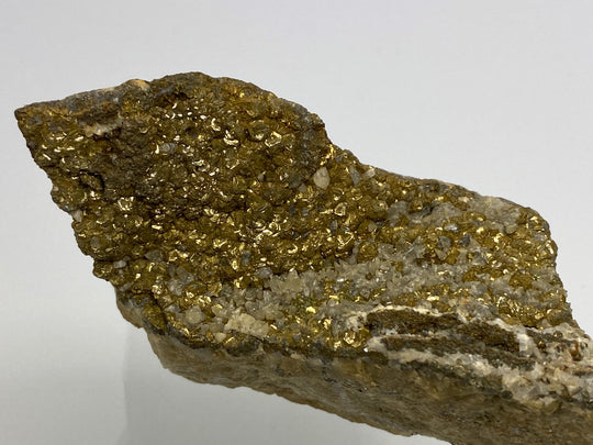 Marcasite on calcite, Hüttenberg, Carinthia, Austria