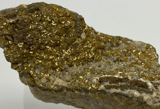 Marcasite on calcite, Hüttenberg, Carinthia, Austria