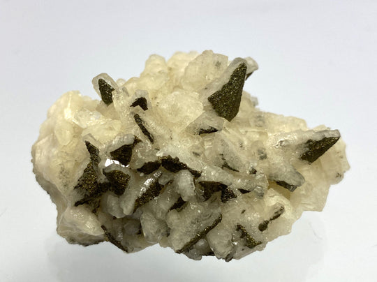 Marcasite on calcite, Hüttenberg, Carinthia, Austria