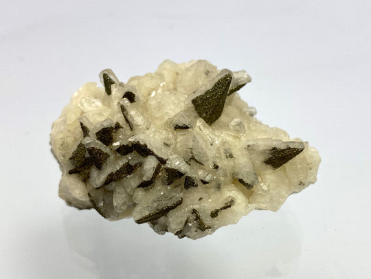 Marcasite on calcite, Hüttenberg, Carinthia, Austria