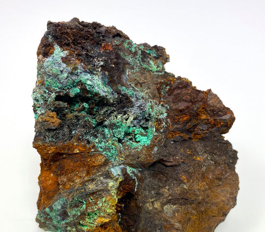 Malachite on limonite, Pfleglalm, Hiaslegg, Rötz, Styria, Austria