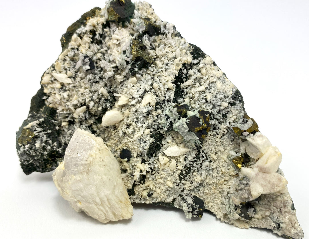 Calcite, quartz, chalcopyrite, galena, Chemnitz/Banská Stiavnica, Slovakia