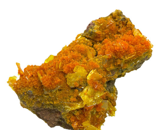 Wulfenite, mimetite, San Francisco Mine, Sonora, Mexico