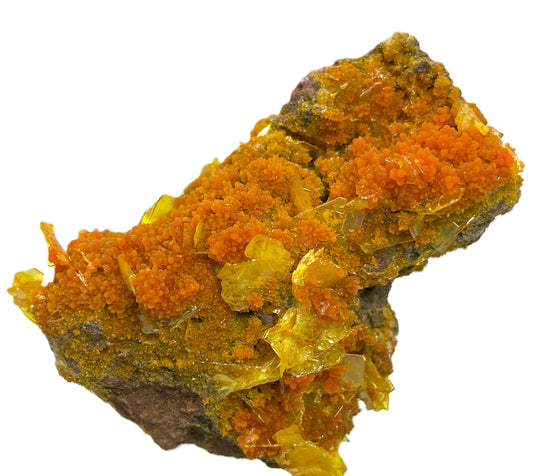 Wulfenite, mimetite, San Francisco Mine, Sonora, Mexico