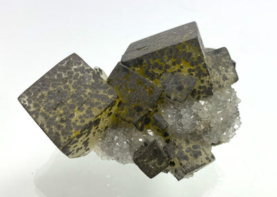 Fluorit auf Bergkristall, El Hammam, Meknes, Marokko