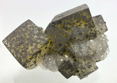 Fluorit auf Bergkristall, El Hammam, Meknes, Marokko