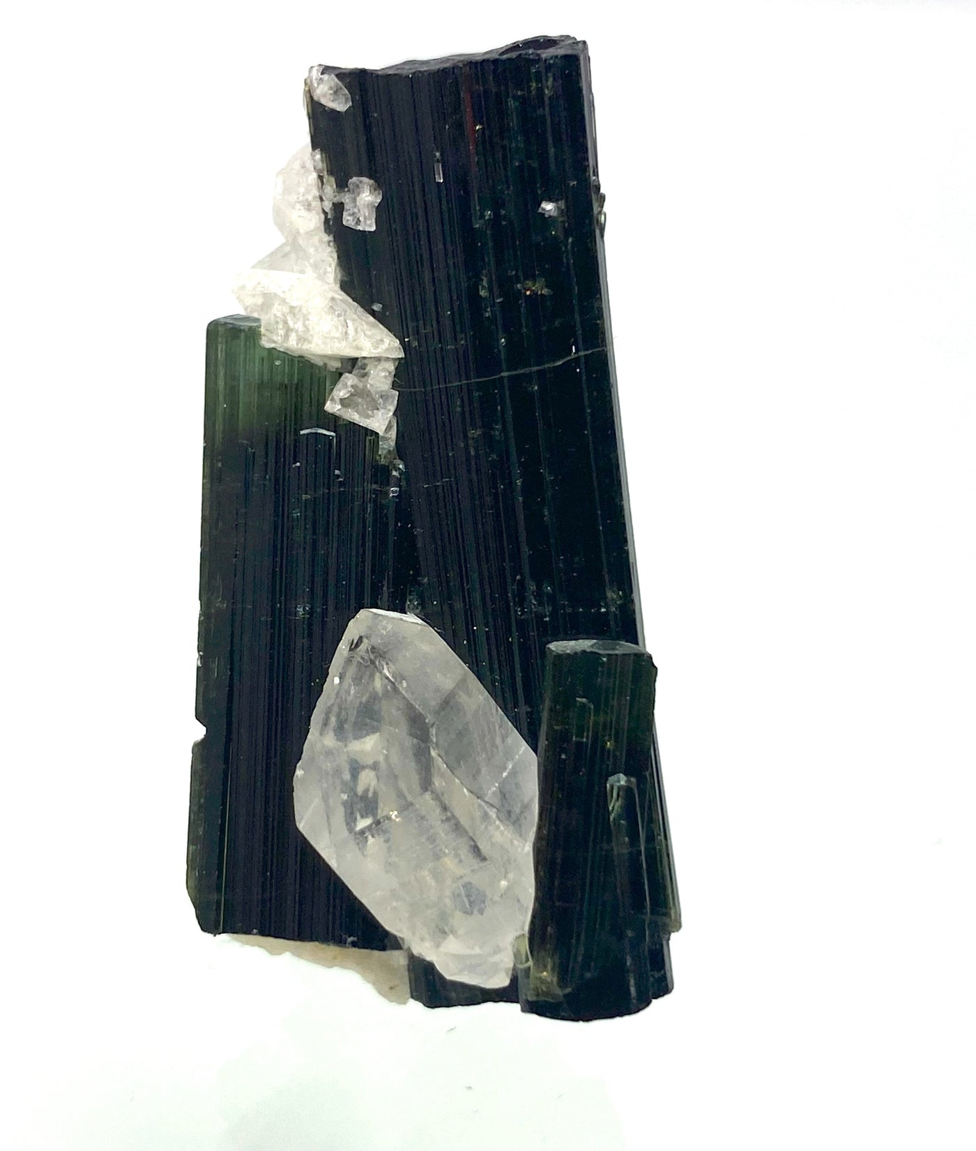 Bicolor Turmalin "Greencap", Bergkristall, Albit, Stak Nala, Haramosh Mtns., Pakistan