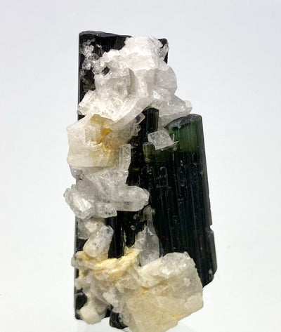 Bicolor Turmalin "Greencap", Bergkristall, Albit, Stak Nala, Haramosh Mtns., Pakistan