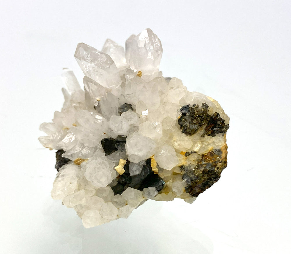 Scepter Quartz, Rock Crystal, Sphalerite, Tetrahedrite, Cavnic, Maramures, Romania