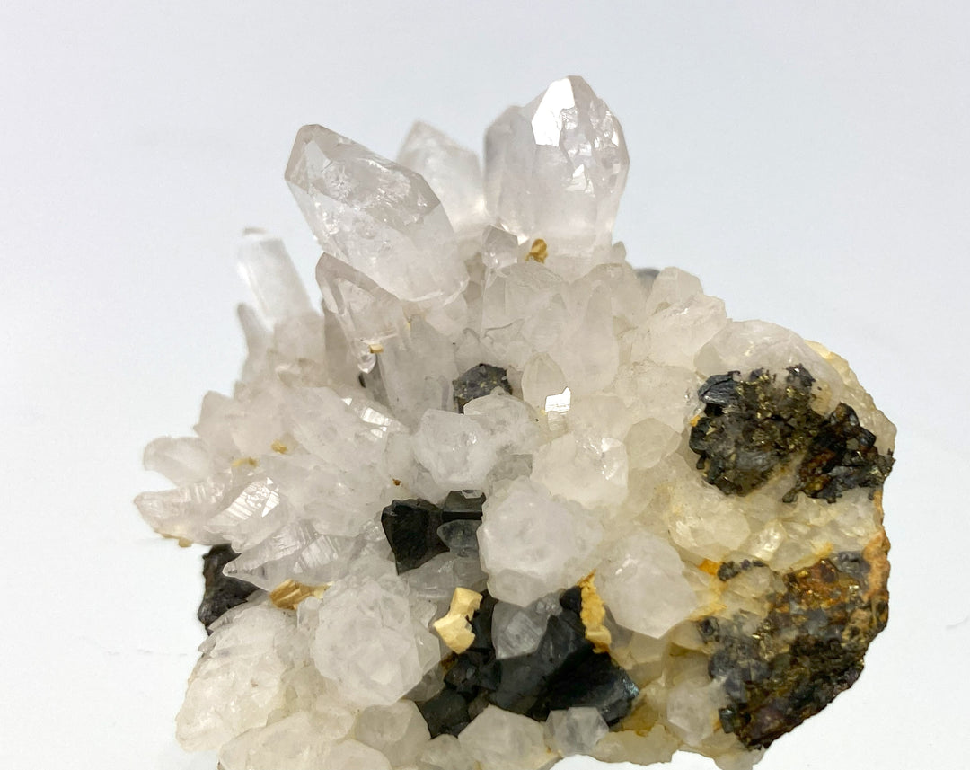 Scepter Quartz, Rock Crystal, Sphalerite, Tetrahedrite, Cavnic, Maramures, Romania