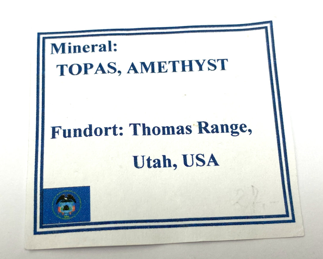 Topas auf Amethyst, Thomas Range, Utah, USA