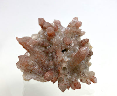 Roter Hämatit in Bergkristall, Orange River Area, Karas Region, Namibia