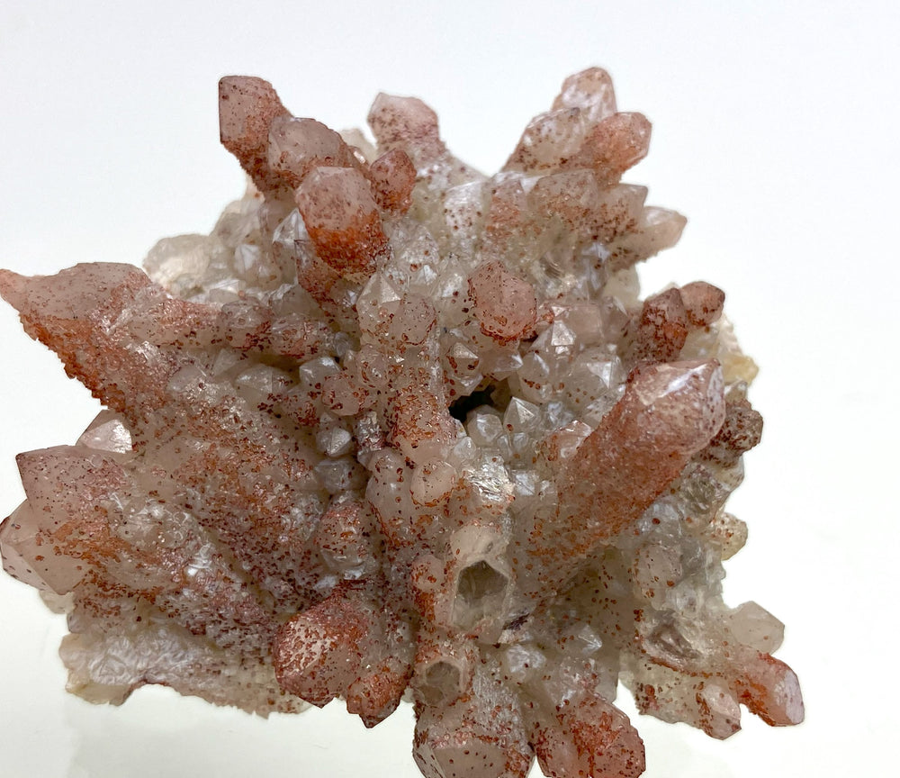 Red Hematite in Clear Quartz, Orange River Area, Karas Region, Namibia