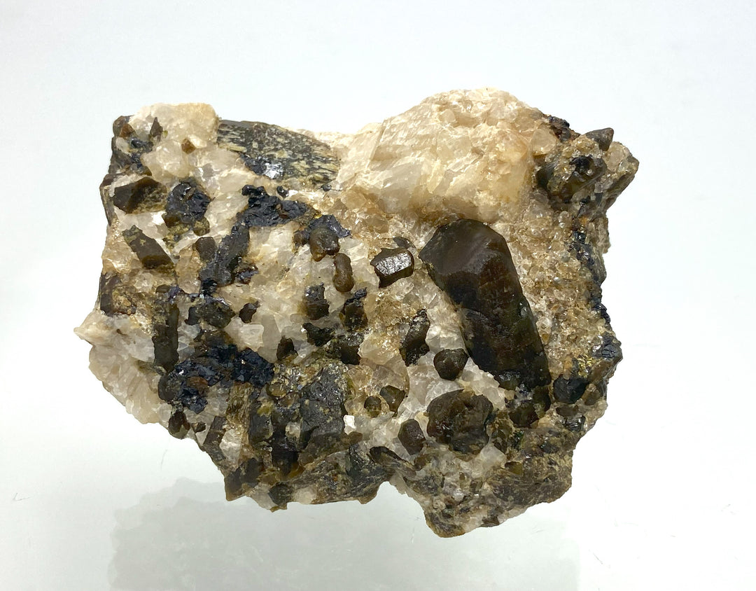 Zircon in calcite, Fort Dauphine, Maromby, Madagascar