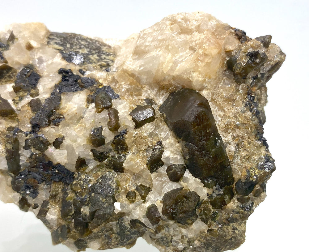 Zircon in calcite, Fort Dauphine, Maromby, Madagascar