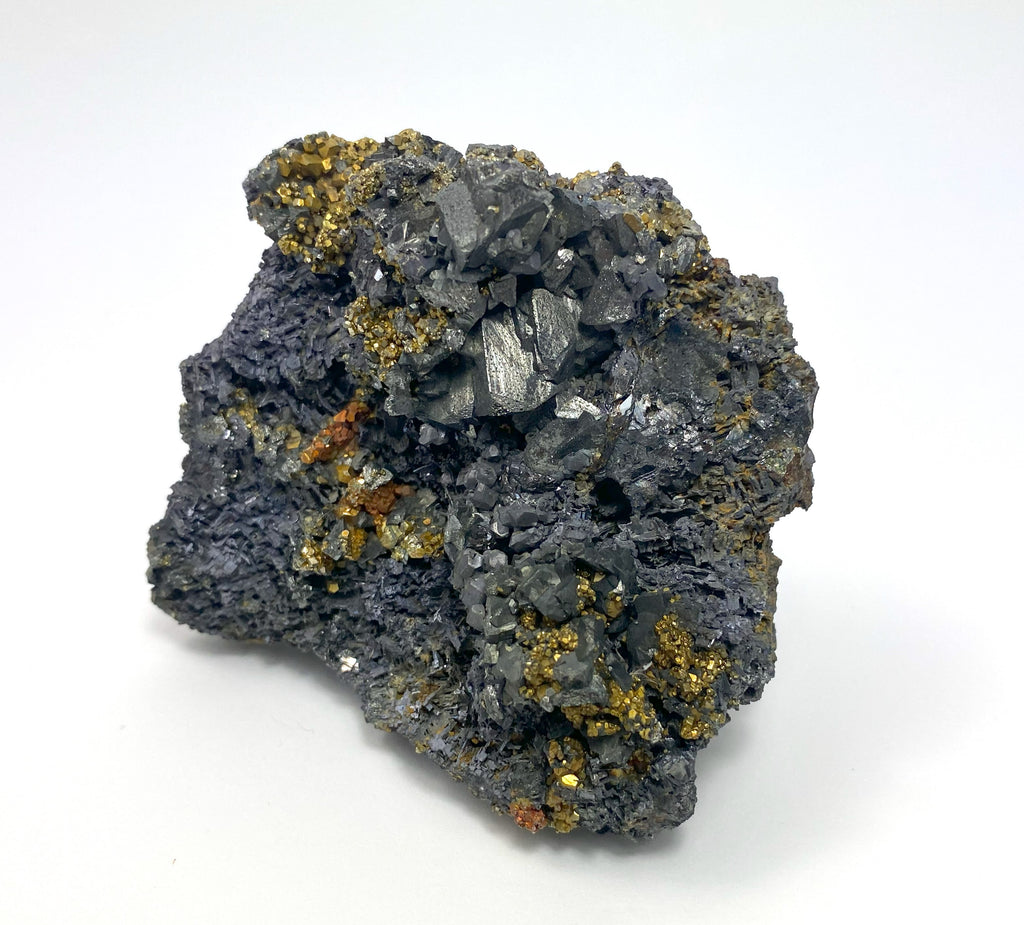 Tetrahedrite, Galena, Calcopyrite, Pyrite, Herja, Maramures, Romania