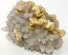 Calcite on light amethyst, Cavnic, Maramures, Romania