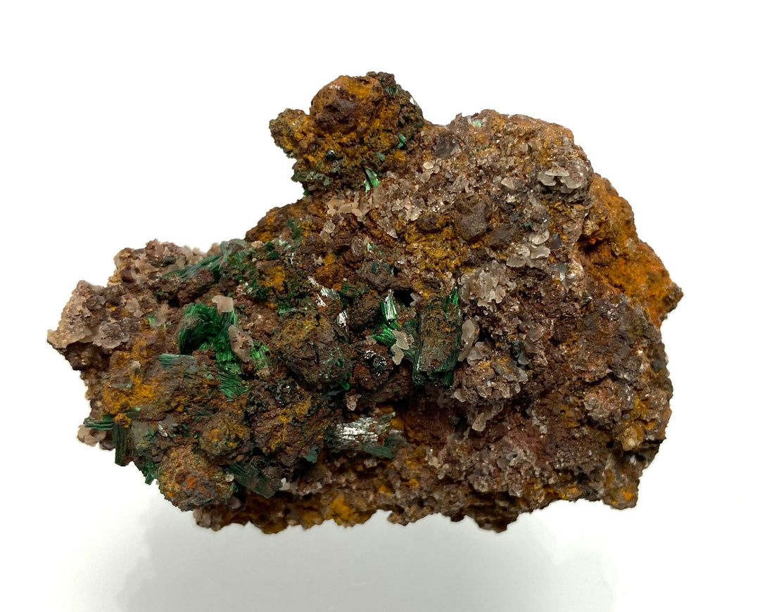 Malachite, Calcite, Rudabanya, Borsod-Abaúj-Zemplén County, Hungary