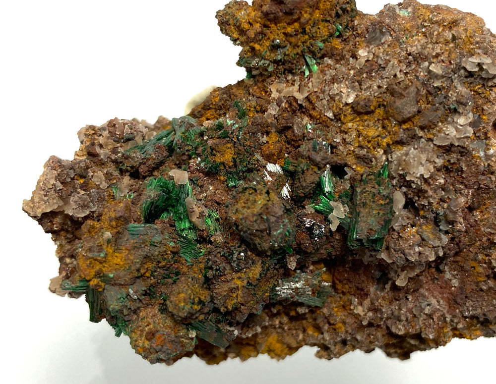 Malachite, Calcite, Rudabanya, Borsod-Abaúj-Zemplén County, Hungary