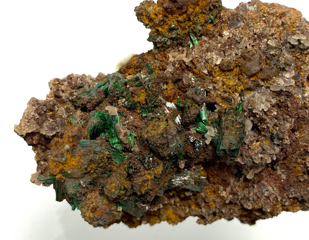 Malachite, Calcite, Rudabanya, Borsod-Abaúj-Zemplén County, Hungary