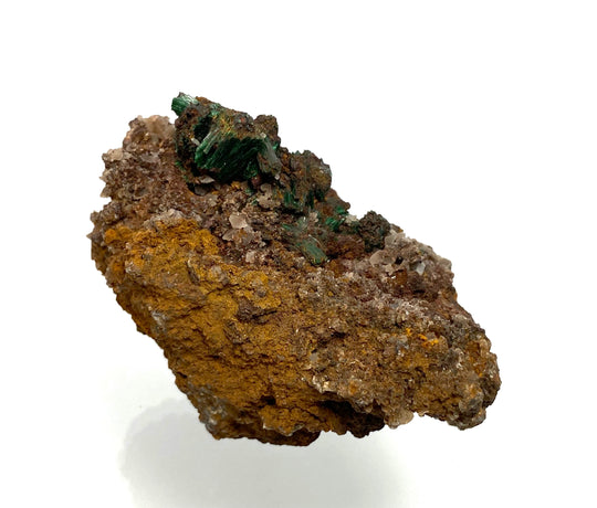 Malachite, Calcite, Rudabanya, Borsod-Abaúj-Zemplén County, Hungary