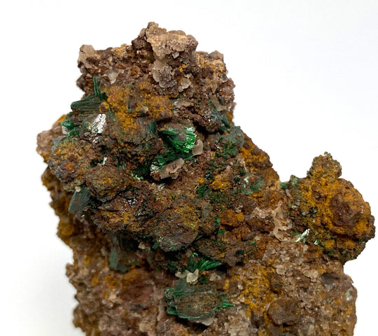 Malachite, Calcite, Rudabanya, Borsod-Abaúj-Zemplén County, Hungary