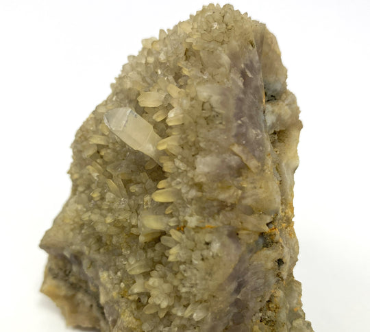 Scepter quartz on amethyst, Gyöngyösoroszi, Hungary