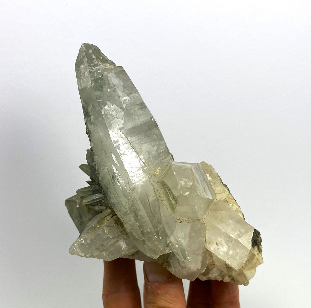Rock crystal, pericline, chlorite, Auernig, Mallnitz, Canton, Austria