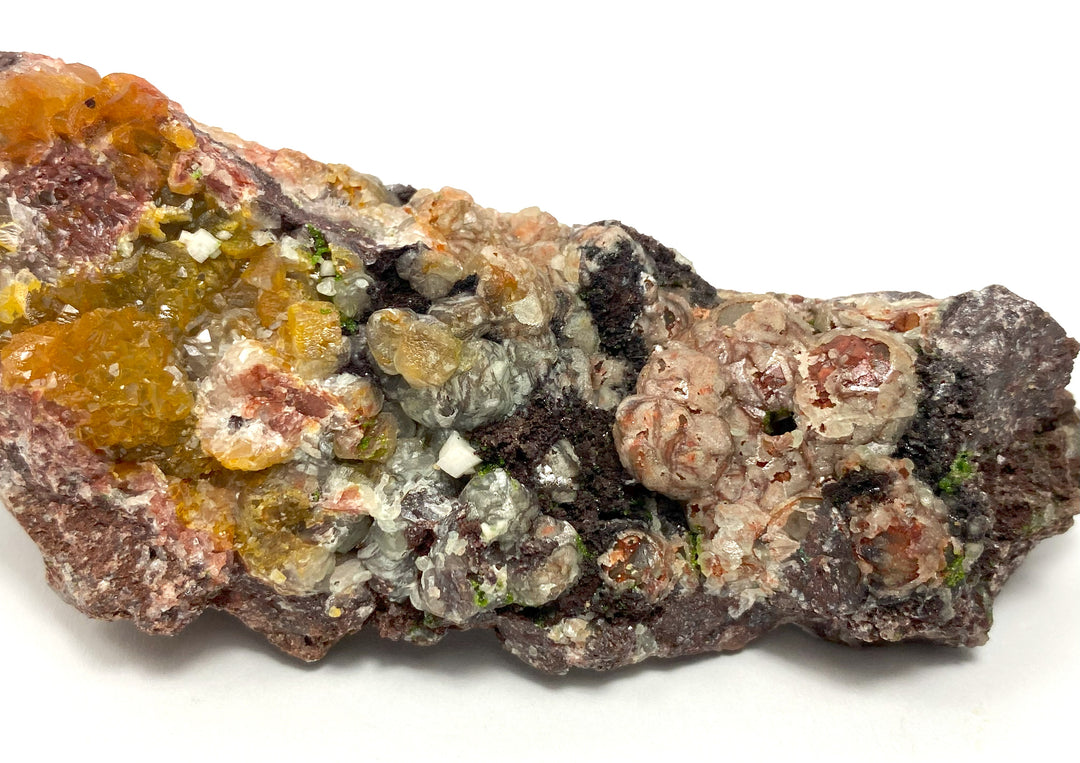 Cerussite, Smithsonite, Duftite, Dolomite, Tsumeb, Namibia