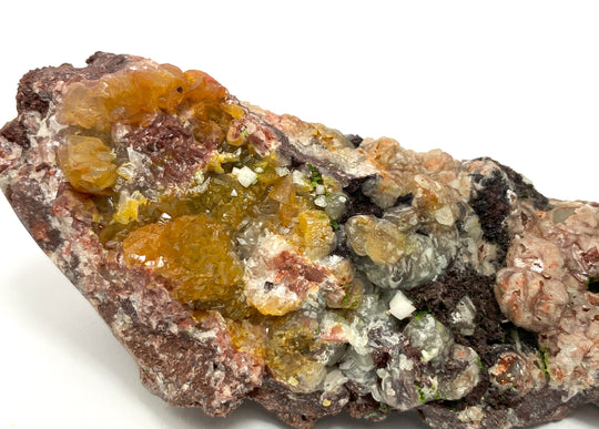 Cerussite, Smithsonite, Duftite, Dolomite, Tsumeb, Namibia