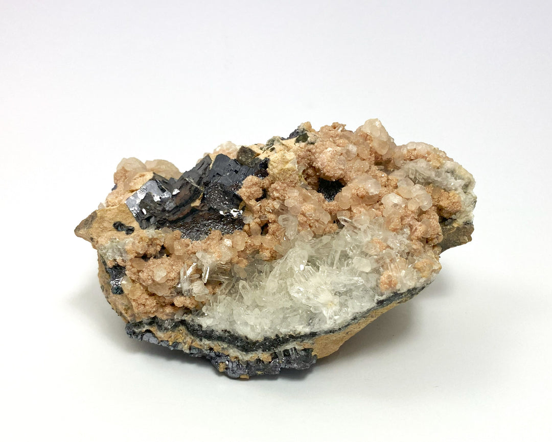 Bergkristall, Sphalerit, Rodochrosit, Trepca, Kosovo