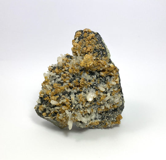 Galenit, Calcit, Siderit, Bergkristall, Herja, Maramures, Rumänien