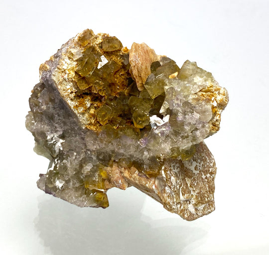 Fluorite, barite, Johannesschacht, Wölsendorf, Bavaria, Germany