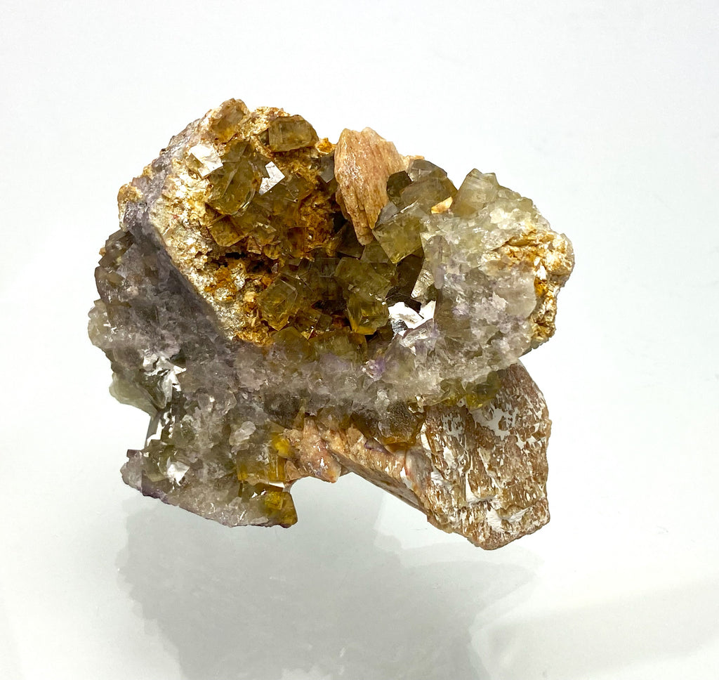 Fluorite, barite, Johannesschacht, Wölsendorf, Bavaria, Germany