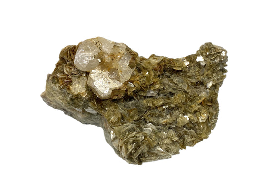 Apatite on Muscovite, Haramosh Mt., Skardu Pakistan