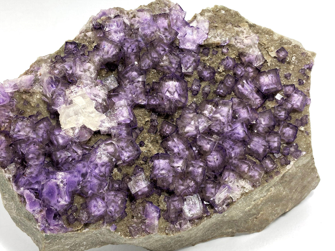 Fluorite, Calcite, Yaogangxian Mine, Hunan Province, China