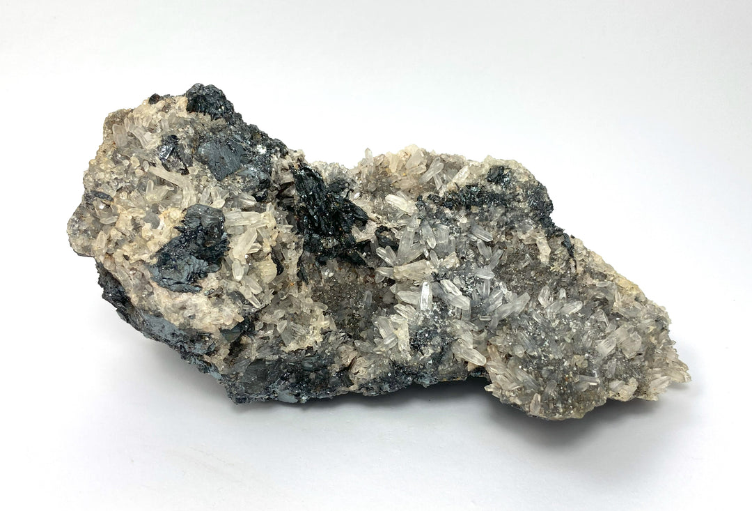 Hematite, rock crystal, Elba Island, Livorno Province, Tuscany, Italy